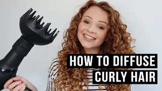 HOW TO DIFFUSE CURLY HAIR | MY DIFFUSING ROUTINE