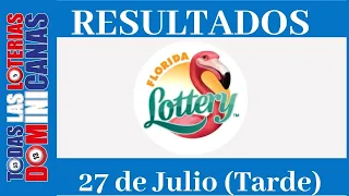 Lotería florida tarde Resultados de hoy 27 de Julio del 2021 #todaslasloteriasdominicanas