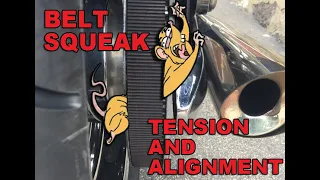 Adjusting Triumph Thunderbird Belt Tension & Alignment. (Eliminate belt squeak.)