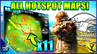 ALL 11 HOTSPOT MAPS!! | Cuatro Colinas Guide 2024 - theHunter Call of the Wild