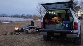 Truck Camping & Cast Iron Cooking In Cold Weather