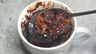 1 Minute Chocolate Mug Brownie In Microwave (Eggless) | Mug Brownie | Yummy Brownie | Easy Mug Cake