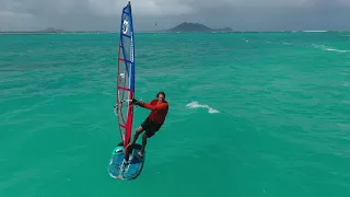 Julian, Foil Windsurfing At Kailua Bay, Oahu HI. Feb 25 2021.