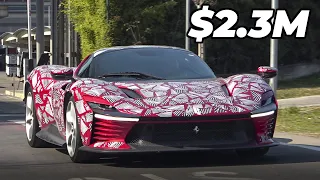 This is how the NEW $2.3M FERRARI looks on the road