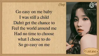 YUQI Easy on me lyrics