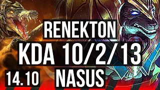 RENEKTON vs NASUS (TOP) | 10/2/13, Dominating | NA Master | 14.10