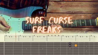 Surf Curse  - Freaks (feat. Travis Barker) / Guitar Tutorial / Tabs + Chords