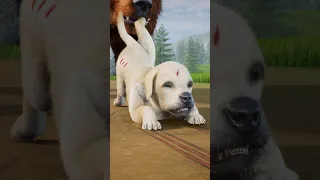 😭Resilient Pup🐾 Faces Off Against Mighty Bear💪 #wolfgame #shorts