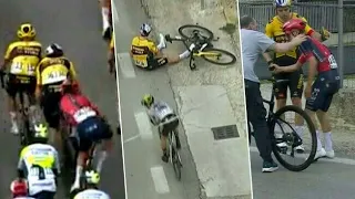 Pidcock and Van Aert crash in Tirreno Adriatico finale