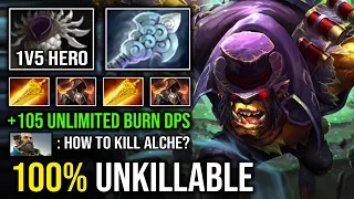 NEW UNKILLABLE META Wind Waker Blade Mail +105 Flame Cloak Radiance Burn 1v5 Alchemist Dota 2