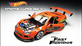 Diecast Custom Hot Wheels Toyota Supra MK 4 Fast and Furious Brian O Conner