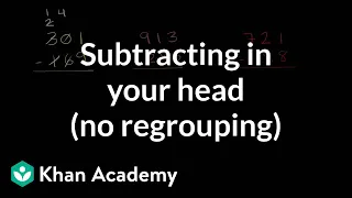 Mental technique for subtraction without regrouping | 3rd grade | Khan Academy