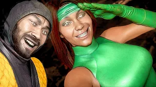 MK11 All Characters Pose For Selfies (All Characters Perform Cassie Cage's FRIENDSHIP)