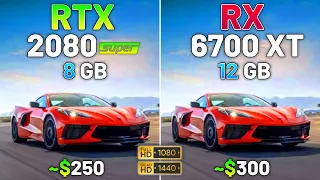 RTX 2080 SUPER vs RX 6700 XT - Test in 10 Games in 2024