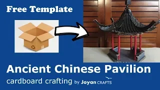 Build ancient Chinese pavilion from cardboard