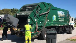 3 Man Crew Waste Pro Mack MRU New Way Rear Loader Garbage Truck