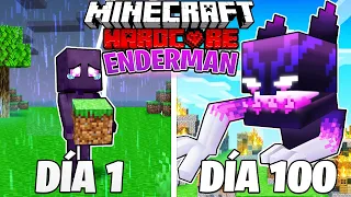 SOBREVIVÍ 100 DÍAS como un ENDERMAN en MINECRAFT HARDCORE!