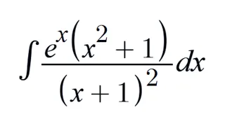 Integral de e^x(x^2+1)/(x+1)^2 dx