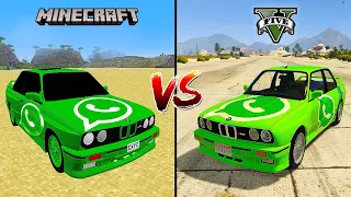 Minecraft WhatsApp CAR VS GTA 5 WhatsApp CAR - WHO IS BEST?