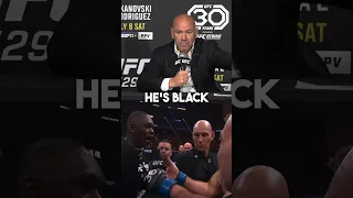 Dana White's immediate reaction to Israel Adesanya dropping the N bombs