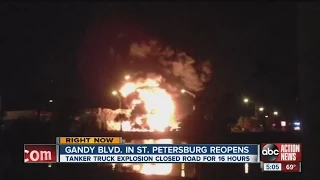 Gandy Blvd. in St. Petersburg reopens after explosion