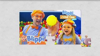 Puzzle Blippi Meets Layla at an Indoor Playground | Dinosaur Song