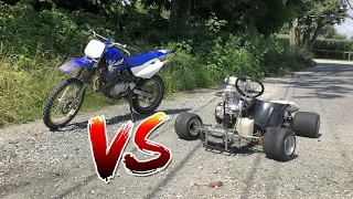 Dirtbike vs 200cc Stick Shift Go Kart