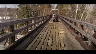 ATV riding - Bridges, water, ice, mud, and speed. New Brunswick riding!