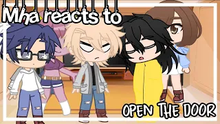 MHA reacts to “Open the door” | De@d Deku AU