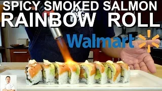 Level 2 Walmart Sushi Challenge | Spicy Smoked Salmon Rainbow Roll