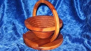 How to make a Collapsible Wooden Basket / Bowl with a Scroll Saw - Woodworking