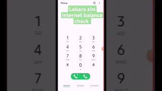 Lebara sim internet blance check #shorts #shortsviral #shortsfeed #shortvideo