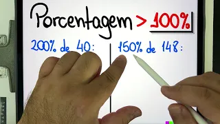 🔥 Existe PORCENTAGEM maior que 100% na Matemática? Dá para calcular mais que 100% de alguma coisa?