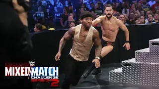 Lio Rush gets chased by Finn Bálor before suffering Bayley-to-Belly