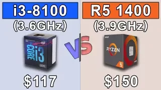 i3 8100 (3.6GHz) vs R5 1400 (3.9GHz) | Which is a better value for money...???