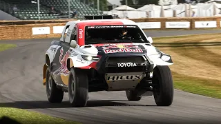 2022 Dakar-winning Toyota GR DKR Hilux T1+ in action at Goodwood Festival of Speed!