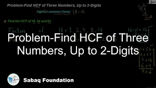 Problem-Find HCF of Three Numbers, Up to 2-Digits, Math Lecture | Sabaq.pk |