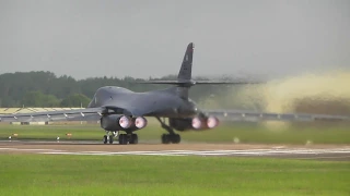 Rockwell B1 Lancer Nuclear Bomber take off RAF Fairford 9June2017 643a