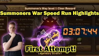 Speed Run Summoners War Highlights?! First attempt, Speed Run Challenge by Seiishizo