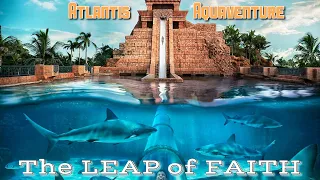 The scariest slide in Dubai. Waterpark Atlantis Aquaventure, water slide - The Leap of Faith 4k