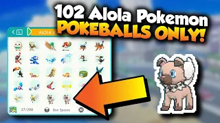 How I caught EVERY GEN 7 POKEMON using POKEBALLS ONLY!