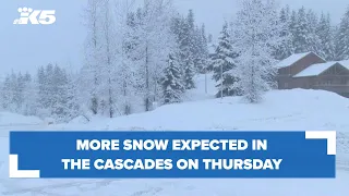 More snow expected in the Cascades Thursday