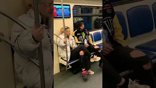 Pleasant meeting on the subway #prank #reaction