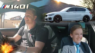 Picking Up My Little Brother in a LOUD M140i !