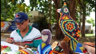 Bucerias "Huichol Artist" Martin Jimenez Garcia & his DaZzling beadwork.