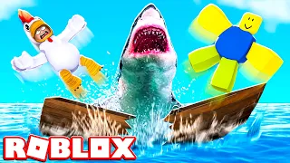 I MIEI AMICI CONTRO LO SQUALO PIÙ FORTE DI ROBLOX!!