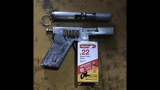 Pistola casera 22, prueba de disparo parte 3 de 3