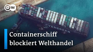 Containerschiff im Suez Kanal könnte noch Wochen feststecken | DW Nachrichten