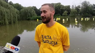 Racibórz: Żółty Bieg poparcia dla Szymona Hołowni.