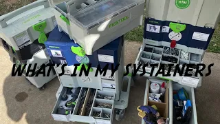 FESTOOL SYSTAINERS (what's in my systainers) i'm a kitchen installer in AUSTIN